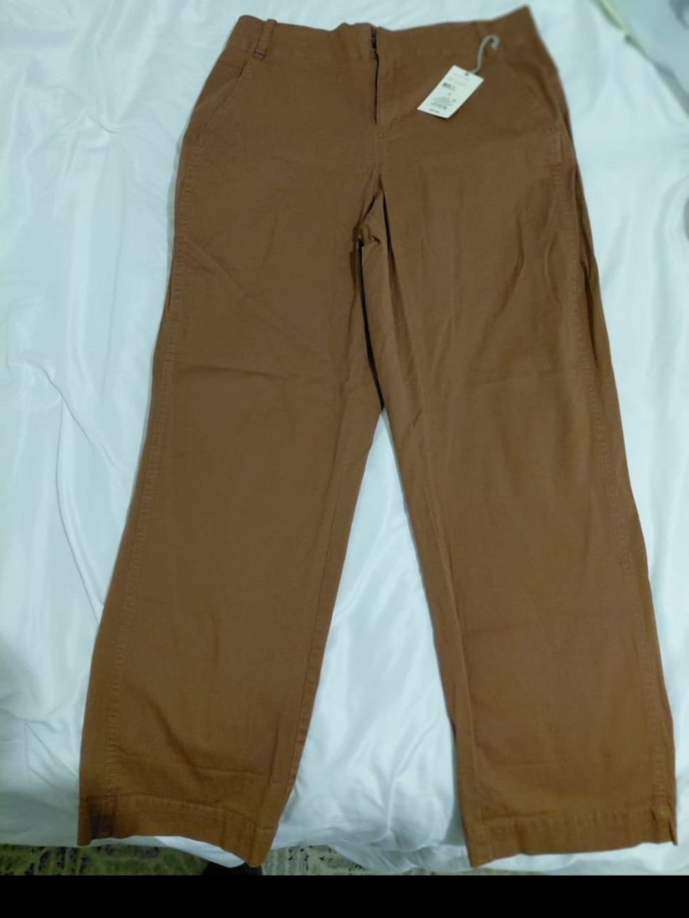 Men's Brown Straight-Leg Casual Pants